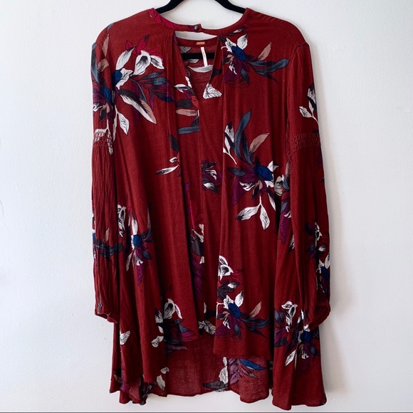 Free People Tops - Free People Tree Swing Scarlet Orchid Tunic Dress